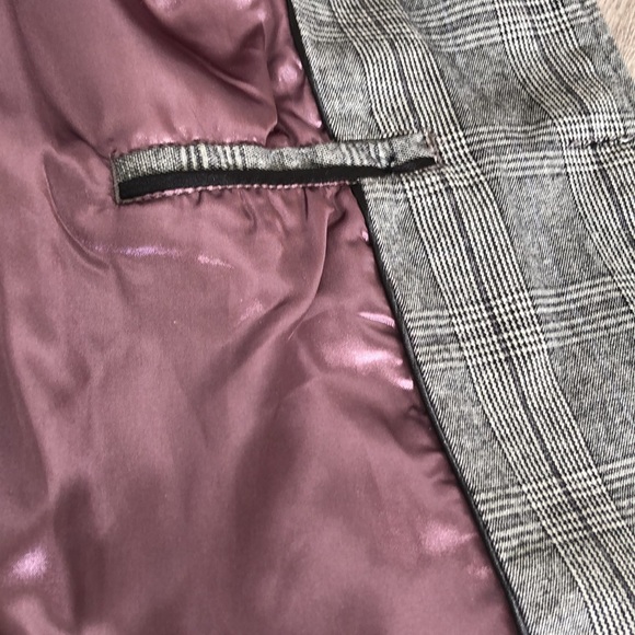 EUC RW&Co Black and Gray Cotton Plaid Coat Size S - Picture 11 of 14